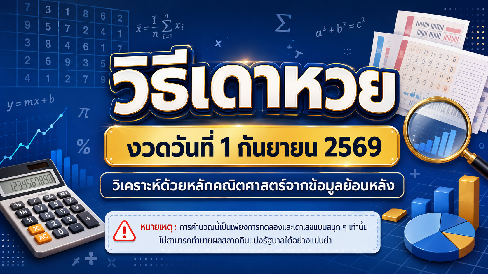 วิธีเดาหวยงวดวันที่ 1 กันยายน 2569